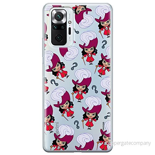 ERT GROUP mobiltelefonfodral för Xiaomi REDMI NOTE 10 PRO originalt och officiellt licensierat Disney mönster James Hook 002 optimalt anpassad till formen på mobiltelefonen, gedeeltelijk transparant 5905131453419