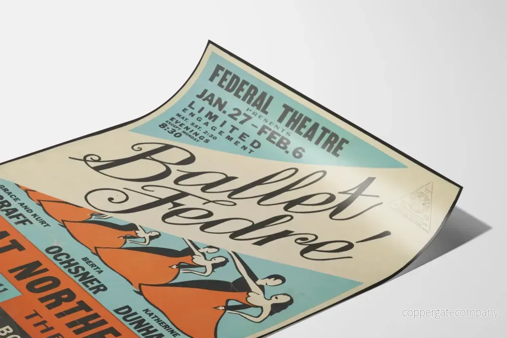 Vintageaffisch Ballet Fédéral - Väggdekoration för teater i klassisk stil - Bild 3