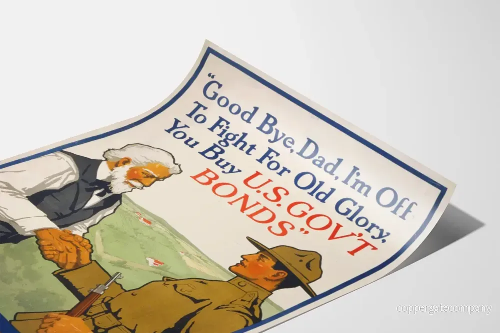Vintageposter för Tredje Frihetslånet - Kampanj för amerikanska statsskuldsväxlar - Bild 3