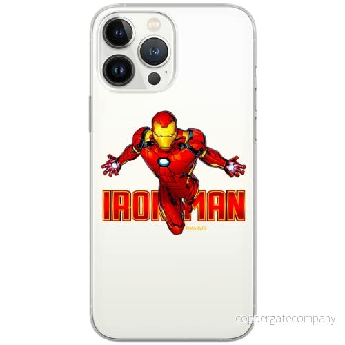 ERT GROUP mobiltelefonfodral för Apple Iphone 12 Mini originalt och officiellt licensierat Marvel mönster Iron Man 030 Vit optimalt anpassad till formen på mobiltelefonen, gedeeltelijk transparant 5904805151095