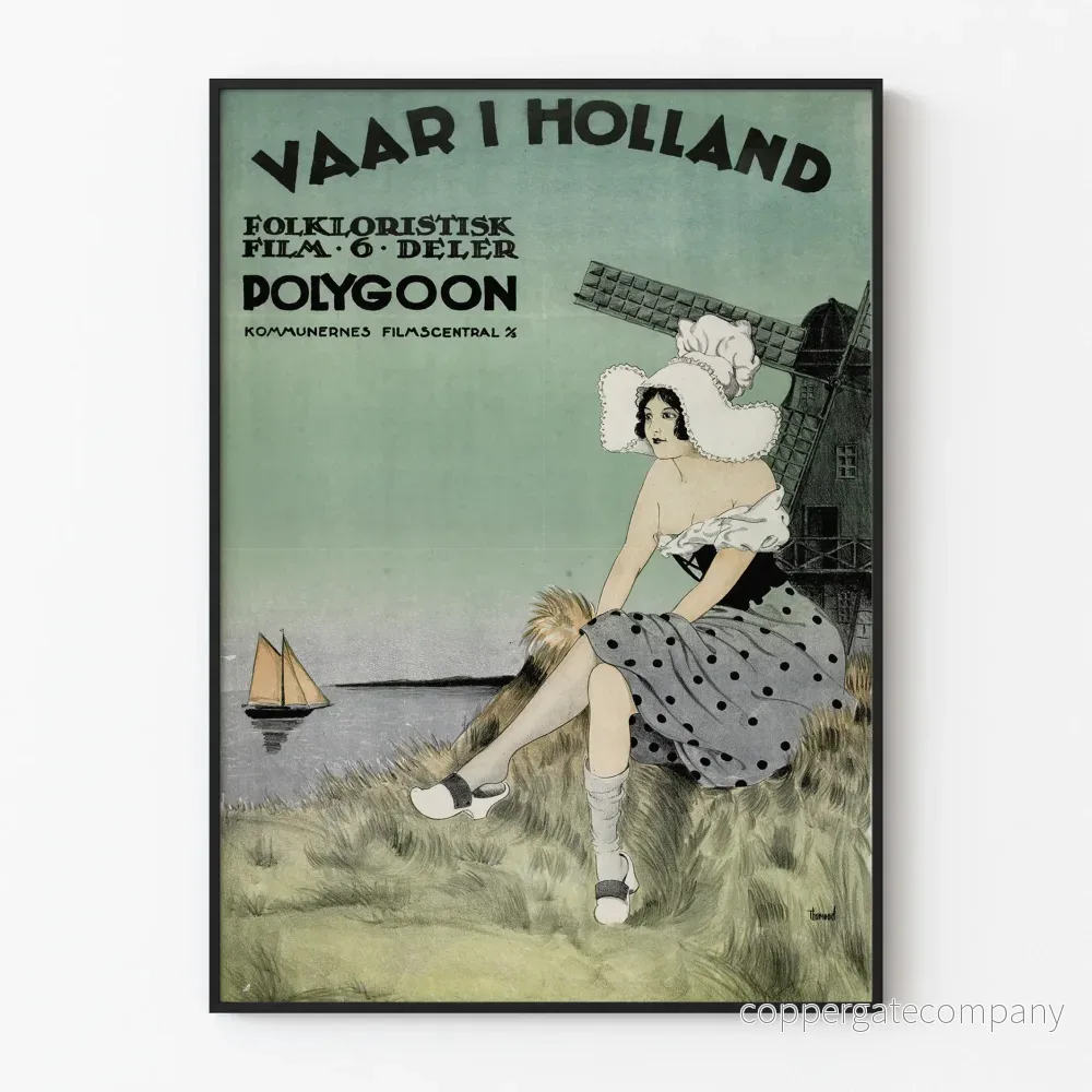 Vintageposter Vaar i Holland - Väggdekoration med Holländskt Tema