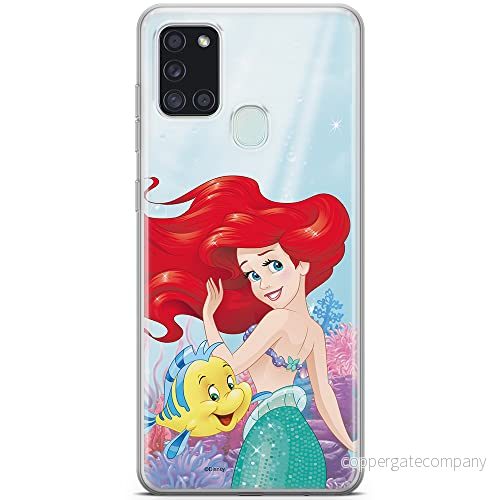 ERT GROUP mobiltelefonfodral för Samsung A21s originalt och officiellt licensierat Disney mönster Ariel and Flounder 001 optimalt anpassad till formen på mobiltelefonen, fodral tillverkad av TPU plast 5903932004922