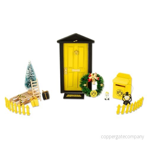Borussia Dortmund BVB Wichteltür tomtens hemliga dörr unisex, schwarzgelb, en storlek 4026649283709