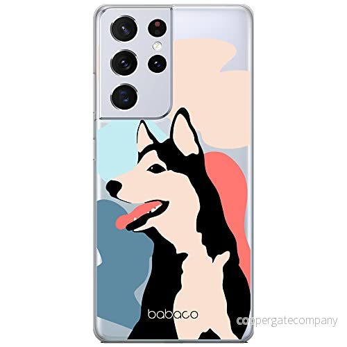 ERT GROUP mobiltelefonfodral för Samsung S21 ULTRA originalt och officiellt licensierat Babaco mönster Dogs 001 Vit optimalt anpassad till formen på mobiltelefonen, gedeeltelijk transparant 5905131009395