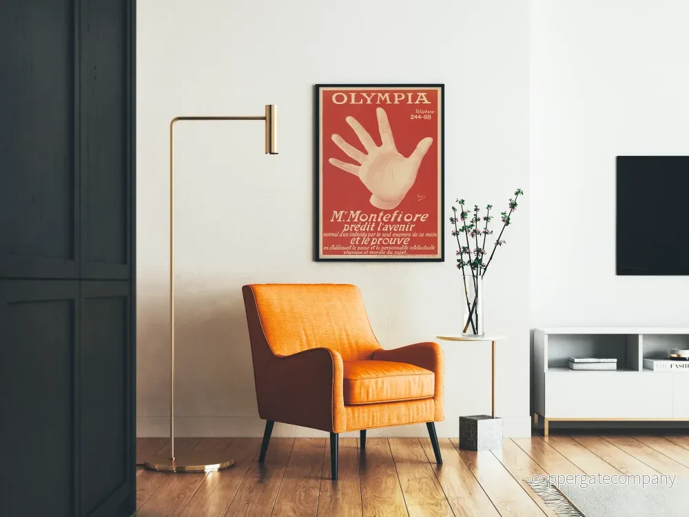 Vintageposter 'Mr Montefiore förutspår framtiden' Väggdekoration Hand - Bild 2