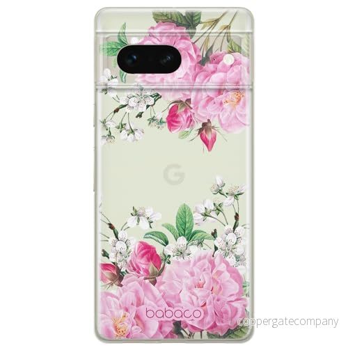 ERT GROUP mobiltelefonfodral för Google PIXEL 7 originalt och officiellt licensierat Babaco mönster Flowers 046 optimalt anpassad till formen på mobiltelefonen, gedeeltelijk transparant 5905795150488