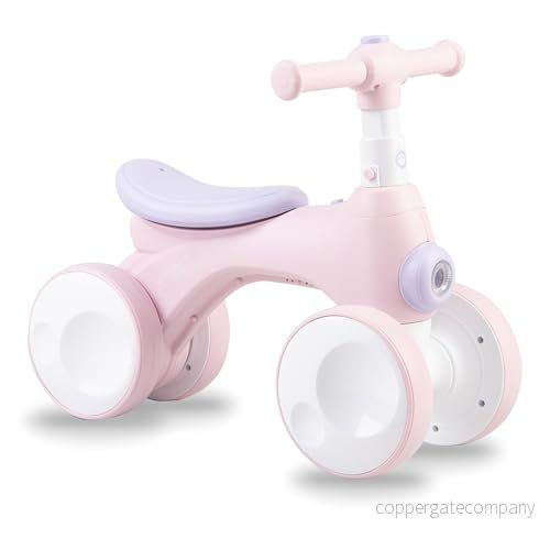 Momi Barnbalanscykel TOBIS för flickor och pojkar (max. Kroppsvikt 20 kg), löpfyrhjuling med tur, ljus, punkteringssäkra plasthjul tvålbubbelsystem rosa 5900495035271