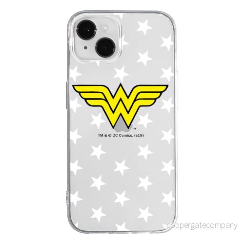 ERT GROUP mobiltelefonfodral för Apple Iphone 14 originalt och officiellt licensierat DC mönster Wonder Woman 006 optimalt anpassad till formen på mobiltelefonen, gedeeltelijk transparant 5905131825384