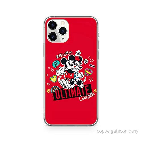 ERT GROUP mobiltelefonfodral för Apple Iphone 11 PRO originalt och officiellt licensierat Disney mönster Mickey & Minnie 012 Vit anpassad till formen på mobiltelefonen, fodral tillverkad av TPU plast 5903537631738