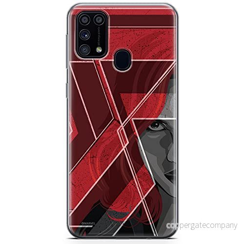 ERT GROUP mobiltelefonfodral för Samsung M31 originalt och officiellt licensierat Marvel mönster Black Widow 002 optimalt anpassad till formen på mobiltelefonen, fodral tillverkad av TPU plast 5904805481208