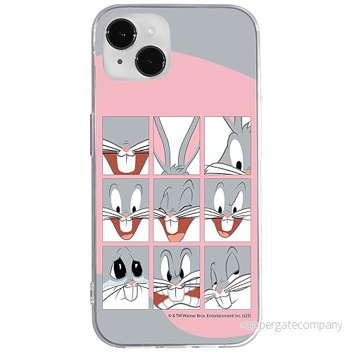 ERT GROUP mobiltelefonfodral för Iphone 14 PLUS originalt och officiellt licensierat Looney Tunes mönster Bugs 015 optimalt anpassad till formen på mobiltelefonen, fodral tillverkad av TPU plast 5905795078454