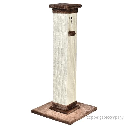 Amazon Basics Stor högkvalitativ klöspinne för katter, 40 x 90 cm (15,75 15,75 35,43 tum), brun matta 192233042749