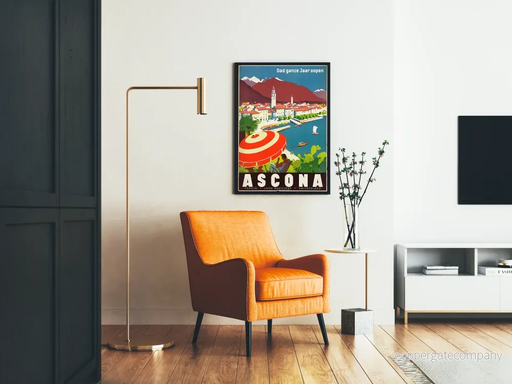 Vintageposter Ascona, Genèvesjön, Schweiz - Bild 2