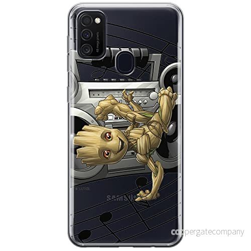 ERT GROUP mobiltelefonfodral för Samsung M21 originalt och officiellt licensierat Marvel mönster Groot 004 optimalt anpassad till formen på mobiltelefonen, gedeeltelijk transparant 5903537836522