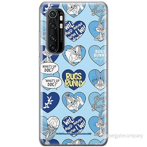 ERT GROUP mobiltelefonfodral för Xiaomi MI NOTE 10 Lite originalt och officiellt licensierat Looney Tunes mönster Bugs 021 anpassad till formen på mobiltelefonen, fodral tillverkad av TPU plast 5905795086022