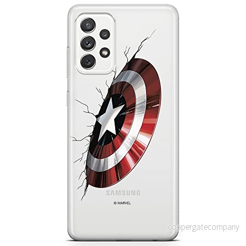 ERT GROUP mobiltelefonfodral för Samsung A72 5G originalt och officiellt licensierat Marvel mönster Captain America 023 optimalt anpassad till formen på mobiltelefonen, gedeeltelijk transparant 5903040075302
