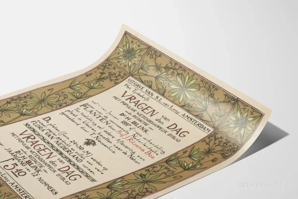 Väggposter med botanisk vintage-stil Vragen van den Dag - Bild 3