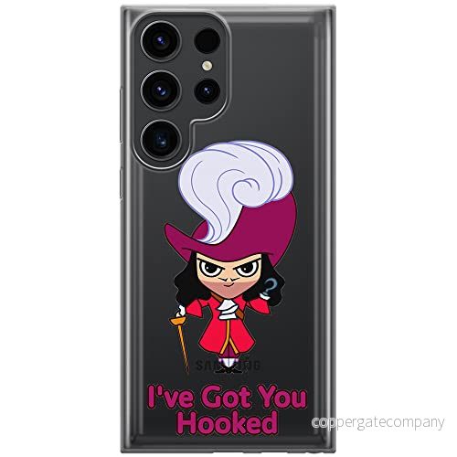 ERT GROUP mobiltelefonfodral för Samsung S23 ULTRA originalt och officiellt licensierat Disney mönster James Hook 001 optimalt anpassad till formen på mobiltelefonen, gedeeltelijk transparant 5905511472849