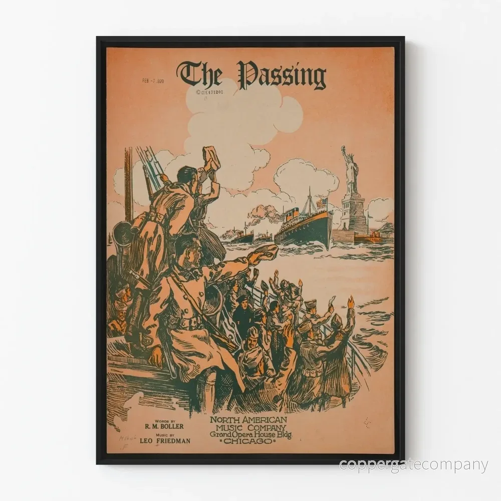 Vintageposter The Passing - Amerikansk patriotisk väggdekoration