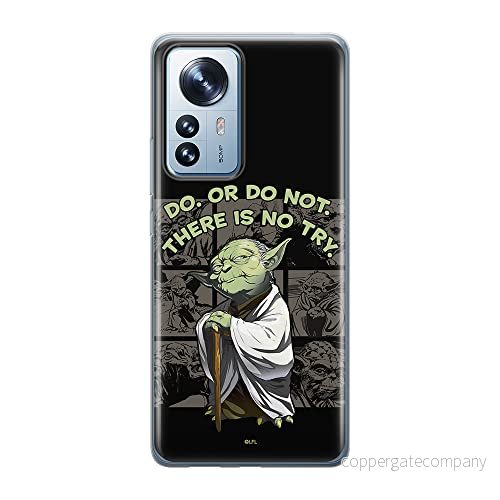 ERT GROUP mobiltelefonfodral för Xiaomi 12 / 12X originalt och officiellt licensierat Star Wars mönster Yoda 007 optimalt anpassad till formen på mobiltelefonen, fodral tillverkad av TPU plast 5905511486143