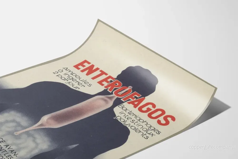 Vintageposter Enterofagos - Medicinsk väggdekoration - Bild 3