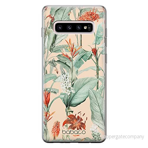 ERT GROUP mobiltelefonfodral för Samsung S10 PLUS originalt och officiellt licensierat Babaco mönster Flowers 048 optimalt anpassad till formen på mobiltelefonen, fodral tillverkad av TPU plast 5905131337986