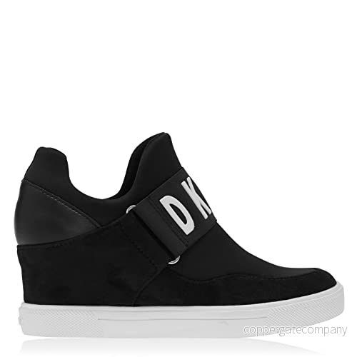 DKNY Dam vardag bekväma kosmos kilsneaker, Svart kosmos, 38 EU 603222398759