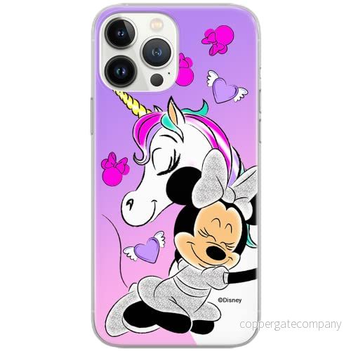 ERT GROUP mobiltelefonfodral för Iphone 13 PRO originalt och officiellt licensierat Disney mönster Minnie 036 Vit optimalt anpassad till formen på mobiltelefonen, fodral tillverkad av TPU plast 5903932876093