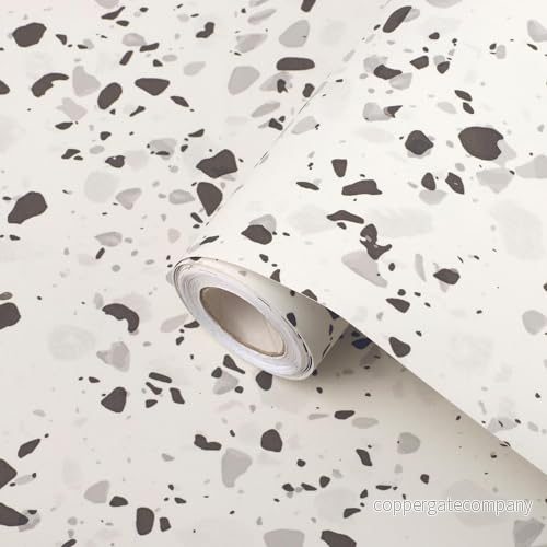 Ambiance Sticker Terrazzo halkfri golvsjälvhäftande rulle för vardagsrum, sovrum och matsal H 60 cm x L 40 m 5415231877737