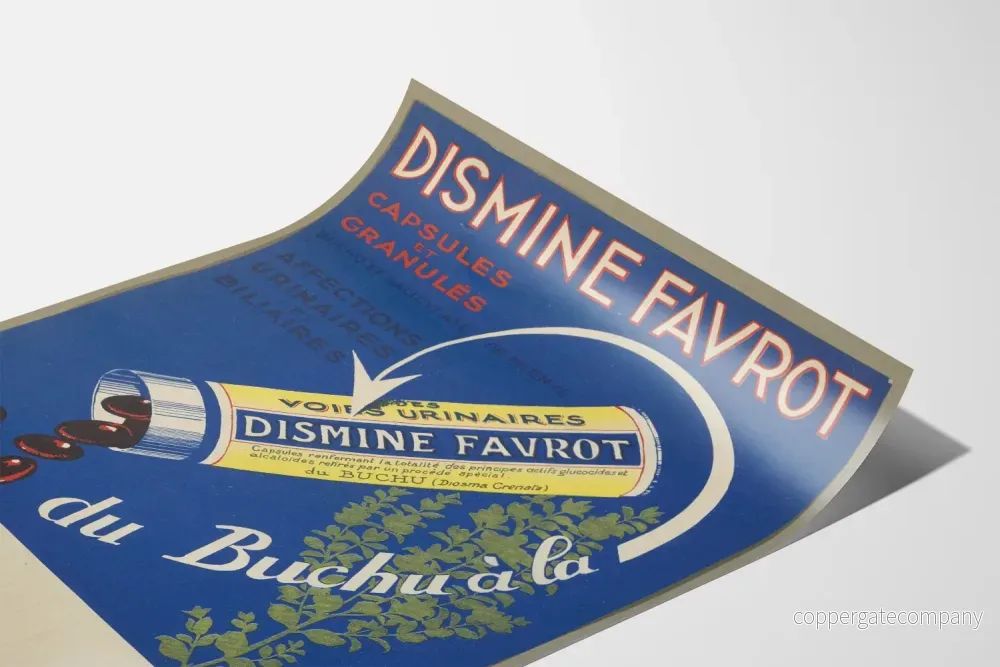 Vintageposter Disminé Favrot för kapslar och granulater av Buchu - Bild 3