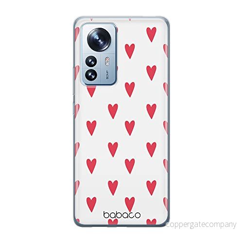 ERT GROUP mobiltelefonfodral för Xiaomi 12 PRO originalt och officiellt licensierat Babaco mönster Hearts 004 optimalt anpassad till formen på mobiltelefonen, gedeeltelijk transparant 5905511526382