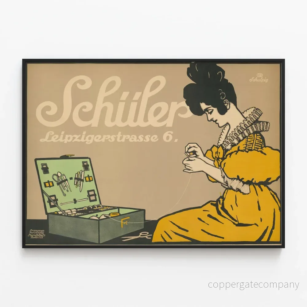 Vintageposter Schuler Leipzigstraße för elegant väggdekoration