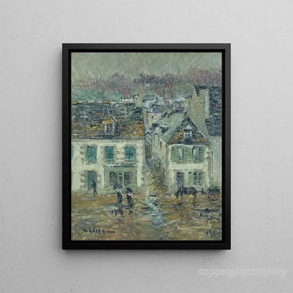 Målning La pluie à Pont - Aven - Gustave Loiseau | Konsttryck