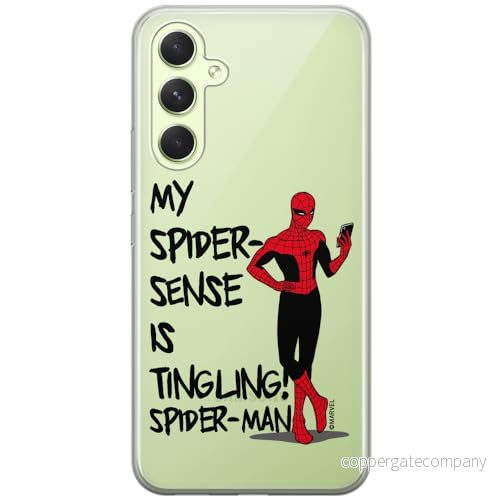 ERT GROUP mobiltelefonfodral för Samsung A54 5G originalt och officiellt licensierat Marvel mönster Spider Man 024 optimalt anpassad till formen på mobiltelefonen, gedeeltelijk transparant 5905795000950