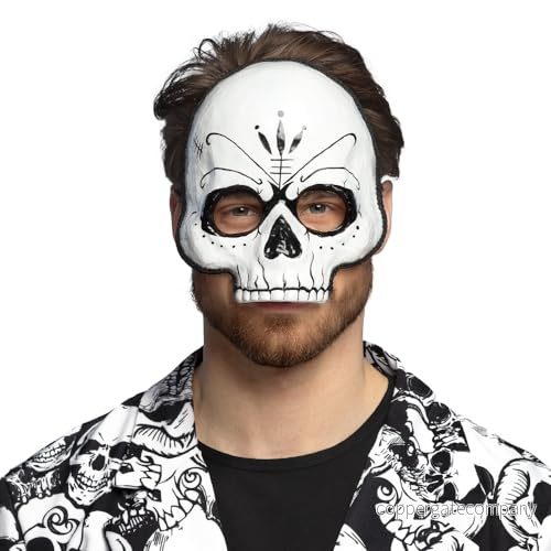 Boland 72368 mask dödskalle, karnevalmask för kostymer, halloween, karneval och temafest 8712026723680