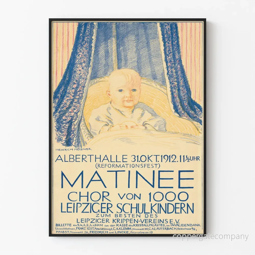 Vintageposter för Matinékör för 1000 barn i Leipzig