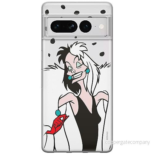 ERT GROUP mobiltelefonfodral för Google PIXEL 7 PRO originalt och officiellt licensierat Disney mönster Cruella 004 optimalt anpassad till formen på mobiltelefonen, gedeeltelijk transparant 5905795178598