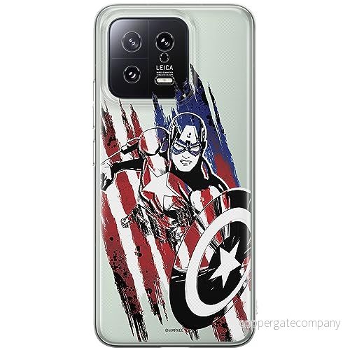 ERT GROUP mobiltelefonfodral för Xiaomi 13 originalt och officiellt licensierat Marvel mönster Capitan America 016 optimalt anpassad till formen på mobiltelefonen, gedeeltelijk transparant 5905511914301