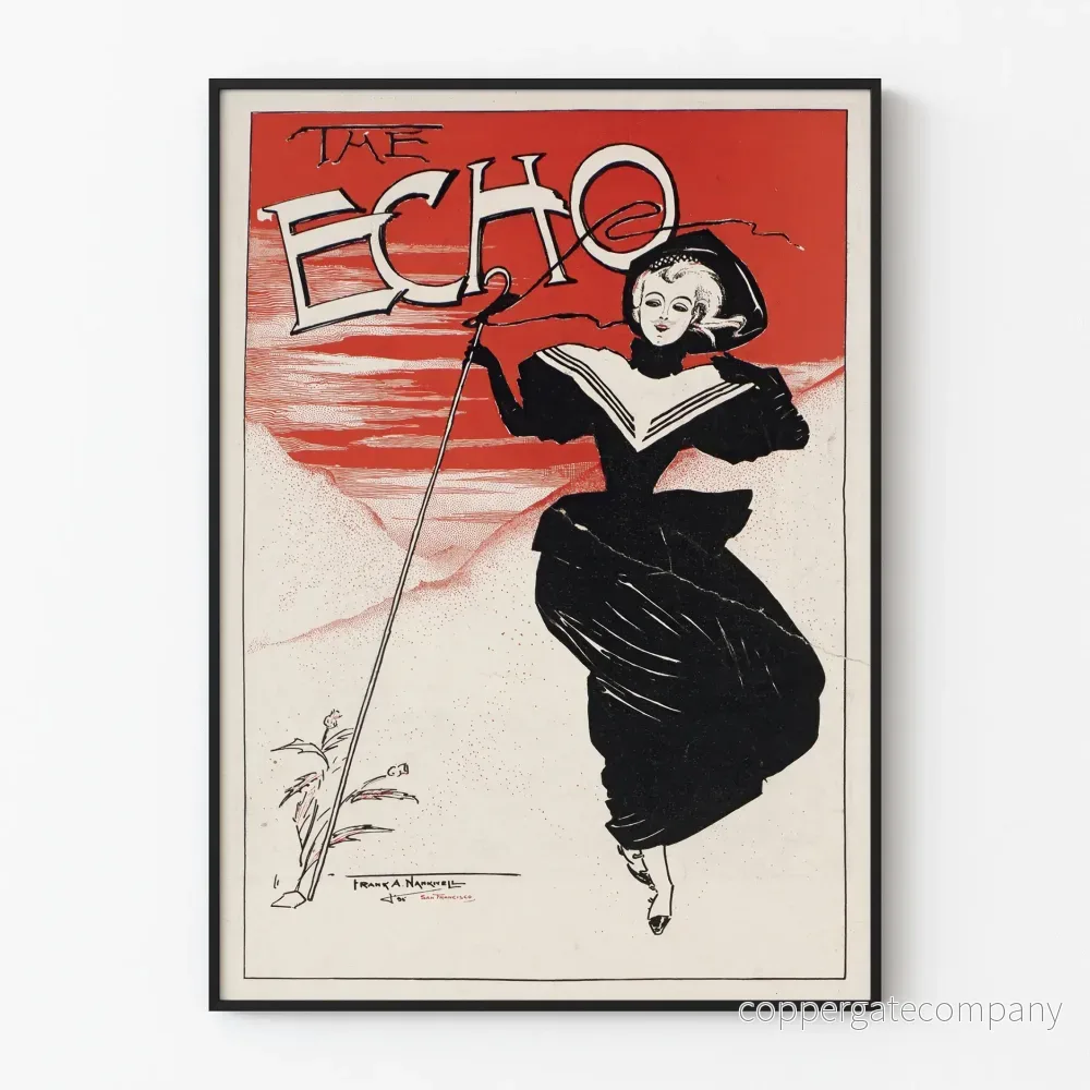 Vintageposter The Echo Chicago 1895 - Retro väggdekoration