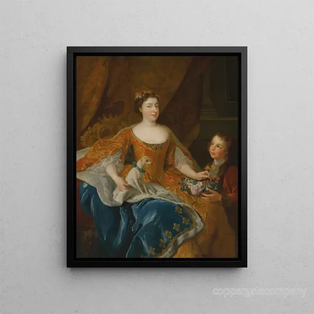 Målning Augusta Marie Jeanne de Baden-Baden hertiginna av Orléans - Alexis Simon Belle | Konsttryck