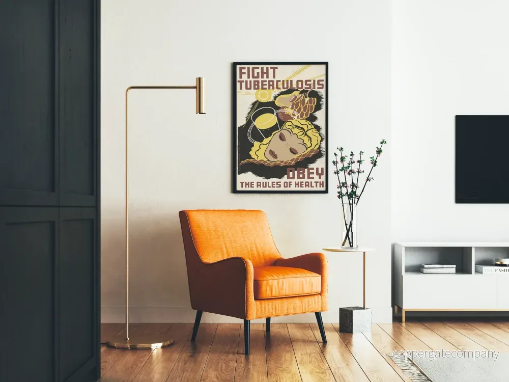 Vintageposter mot tuberkulos – Följ hälsoreglerna - Bild 2
