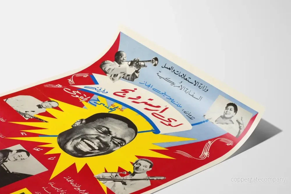 Vintageaffisch jazz Louis Armstrong och stora musiker - Bild 3