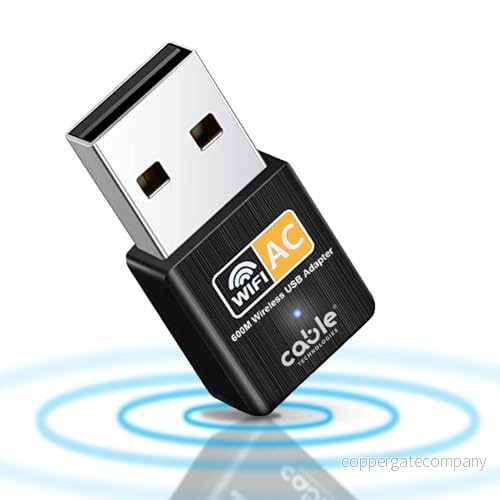 Dual Band 2,4/5GHz Usb Wifi Stick, 600 mbps antenn, Plug and Play, trådlös nätverksadapter för PC/Desktop/Surfplatta/Bärbar dator, Kompatibel med Windows, Mac OS X (från 10.9 till 10.15) 8052478107349