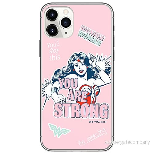 ERT GROUP mobiltelefonfodral för Apple Iphone 11 PRO MAX originalt och officiellt licensierat DC mönster Wonder Woman 025 Vit anpassad till formen på mobiltelefonen, fodral tillverkad av TPU plast 5903932930665
