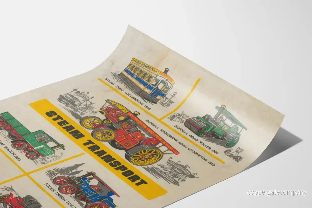 Dekorativ poster med vintage ångtransport Artem Legrand - Bild 3