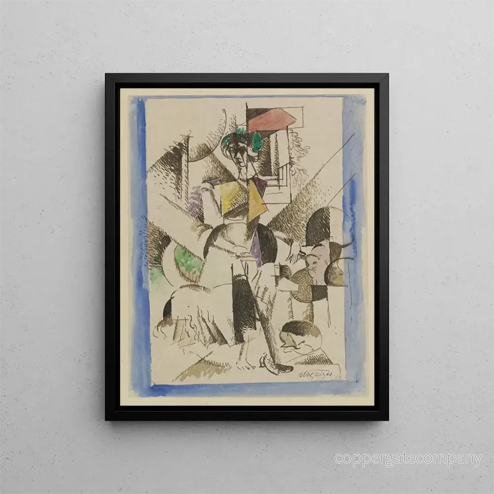 Målning Porträtt kubistisk - Albert Gleizes | Konsttryck
