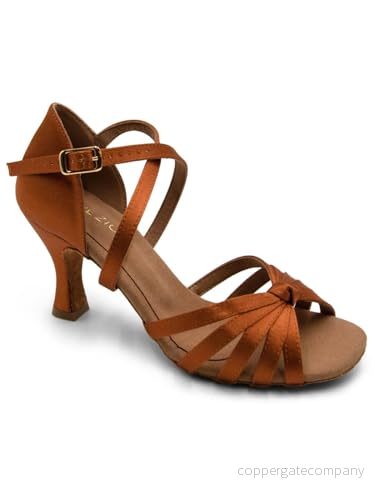 Capezio Julia 2,5 tum Ballroom Shoe, Cinnamon, 5 W 886275601346