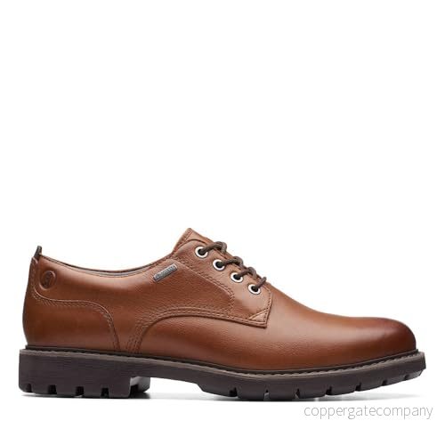 Clarks Batcombetiegtx Oxford för män, Svart läder, 41 EU 5063090252198