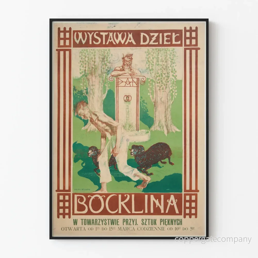 Vintageaffisch Exposition Bocklina - Konstnärlig Väggdekoration