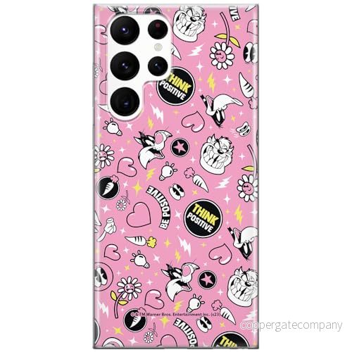 ERT GROUP mobiltelefonfodral för Samsung S22 ULTRA originalt och officiellt licensierat Looney Tunes mönster 027 anpassad till formen på mobiltelefonen, fodral tillverkad av TPU plast 5905795132576